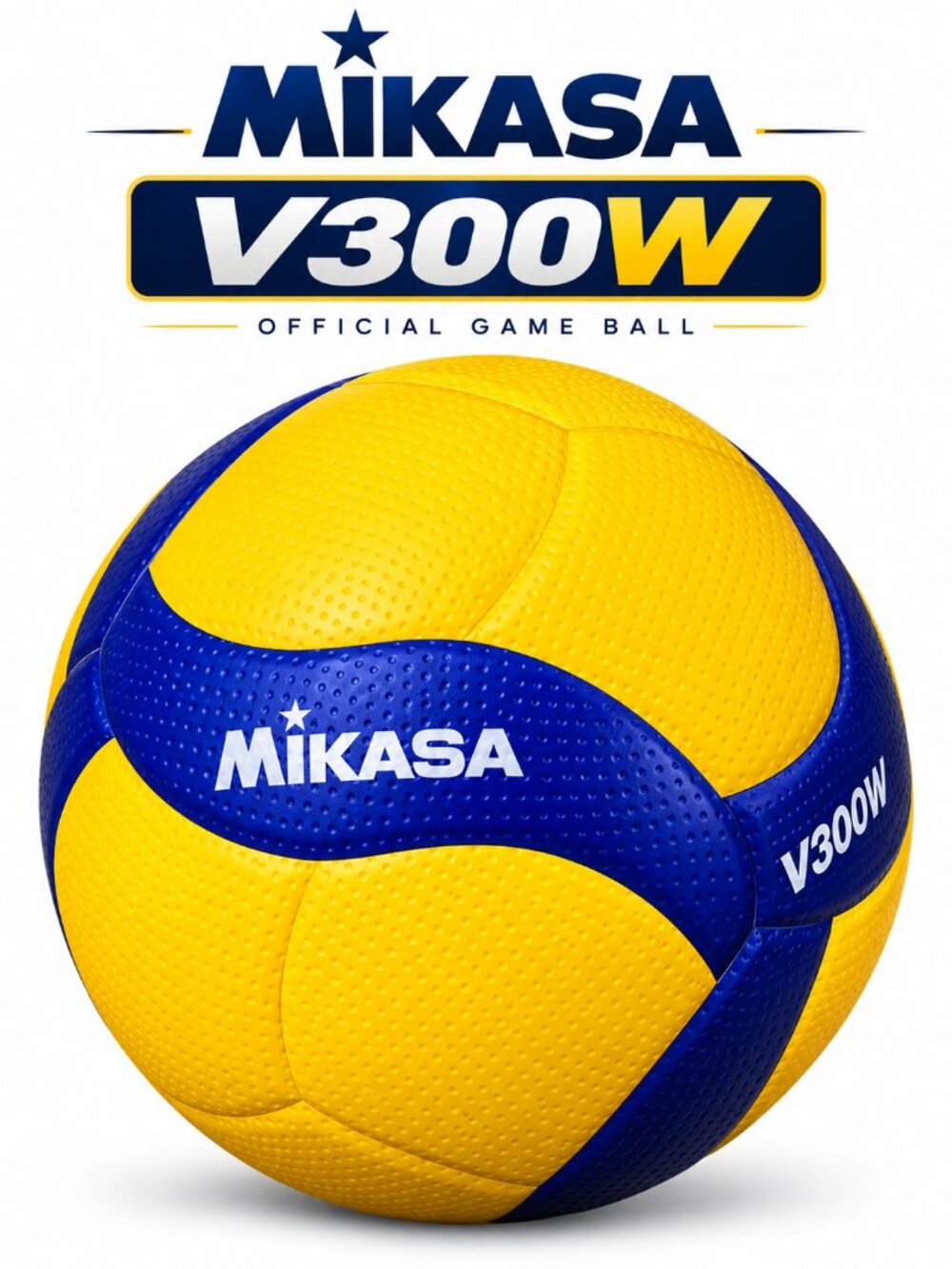 Mikasa V300W 2019 Official FIVB Indoor outdoor Volleyball size 5 - Blue/Yellow